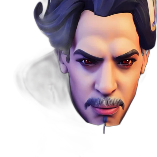 face, mask, staff, weapon, concept art, 3d render, photorealistic, fantasy art transparent PNG cut-out