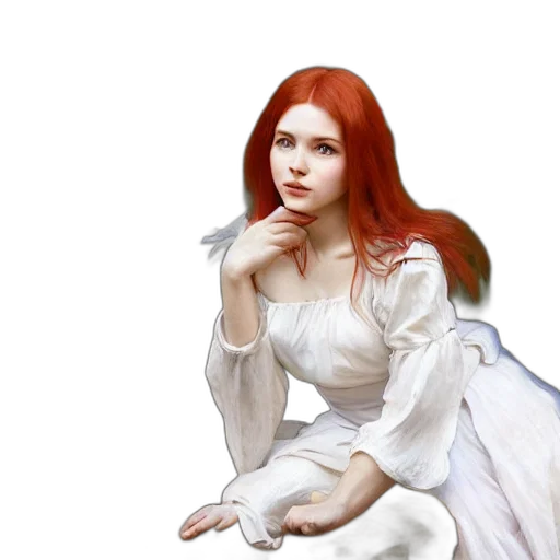 dress, jewelry, fantasy art, photorealistic, oil painting, concept art, forest, fire transparent PNG cut-out