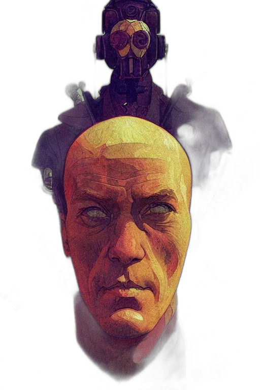 face, mask, crown, robot transparent PNG cut-out