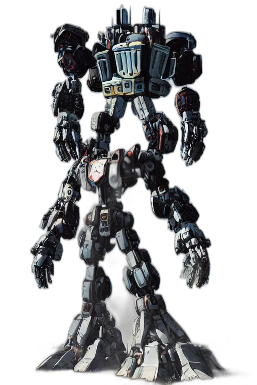 robot, weapon, concept art, 3d render transparent PNG cut-out