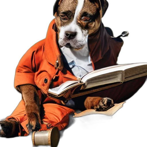 staff, animal, jacket, photorealistic transparent PNG cut-out