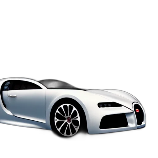 car, 3d render, concept art, photorealistic, cartoon, still, photo, bugatti transparent PNG cut-out