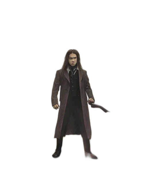 jacket, staff, weapon, creature, concept art, 3d render, fantasy art, cyberpunk transparent PNG cut-out