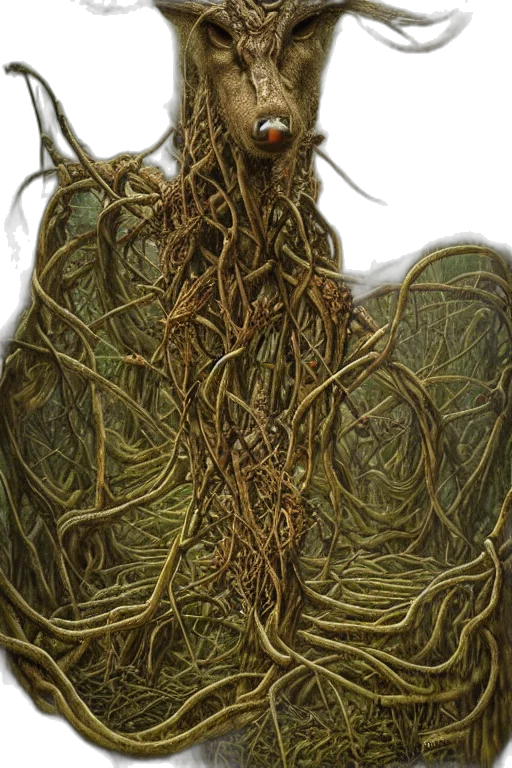 hair, creature, mask, dress transparent PNG cut-out
