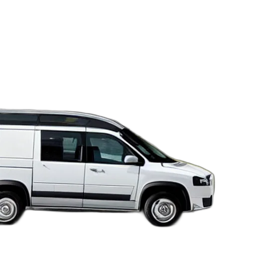 car, 3d render, van, designed transparent PNG cut-out