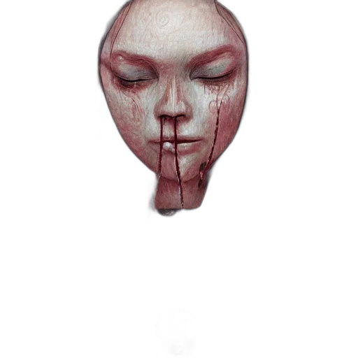 mask, face, jewelry, crown, photorealistic, watercolor, concept art, 3d render transparent PNG cut-out
