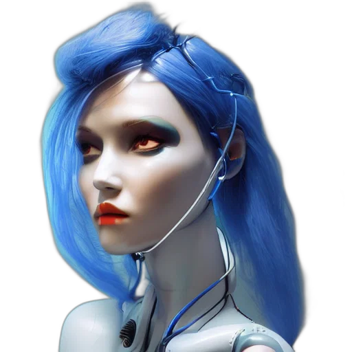 robot, face, concept art, fantasy art transparent PNG cut-out