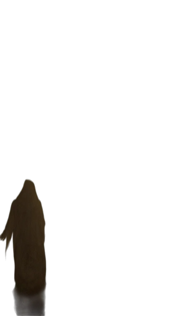 dress, staff, creature, hair transparent PNG cut-out