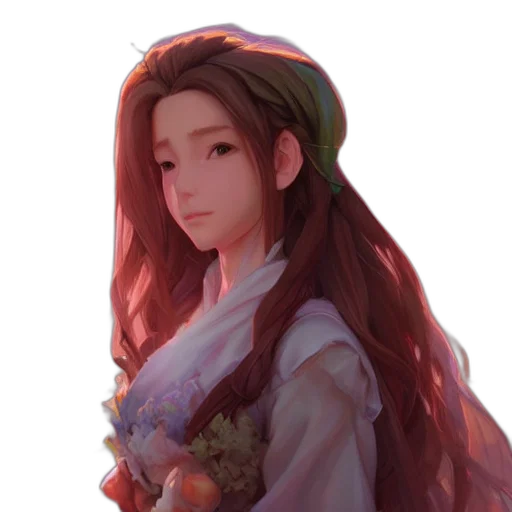 crown, dress, staff, face transparent PNG cut-out