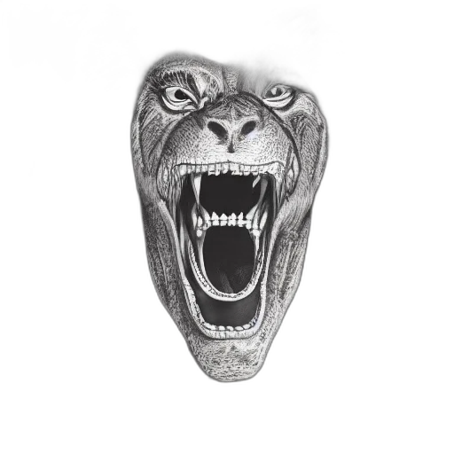 mask, face, jewelry, animal, photorealistic, pencil sketch, concept art, 3d render transparent PNG cut-out