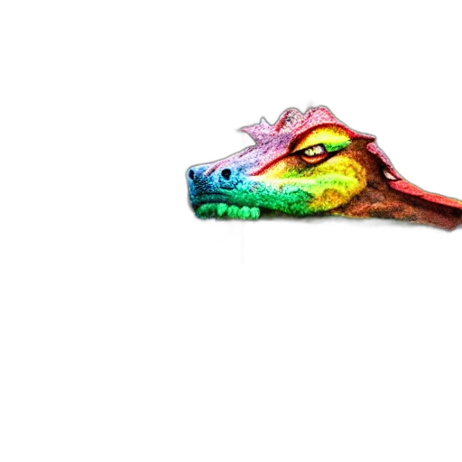 dragon, animal, creature, mask, 3d render, concept art, photorealistic, watercolor transparent PNG cut-out