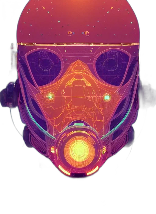 robot, mask, face, cyberpunk transparent PNG cut-out