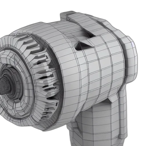 weapon, robot, 3d render, concept art transparent PNG cut-out