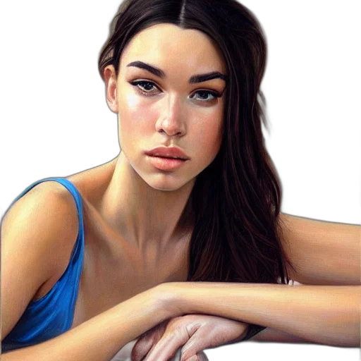 face, jewelry, dress, photorealistic transparent PNG cut-out