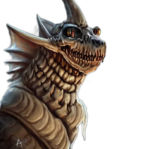 dragon, creature, mask, staff transparent PNG cut-out