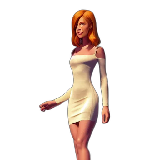 dress, staff, 3d render, concept art transparent PNG cut-out