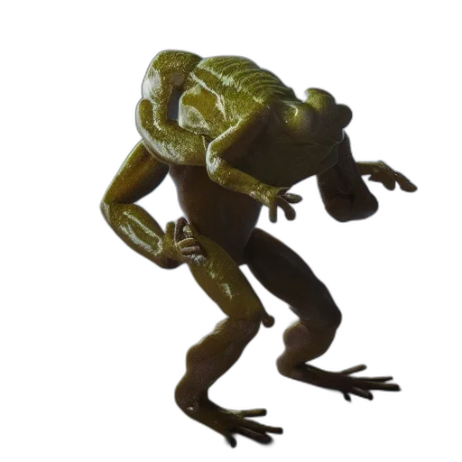 creature, animal, staff, mask, 3d render, concept art, photorealistic, soldier transparent PNG cut-out