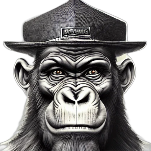 hat, animal, staff, face, photorealistic, concept art, cartoon, comic book art transparent PNG cut-out