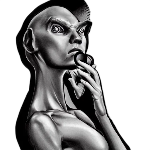 face, mask, robot, jewelry, comic book art, concept art, photorealistic, cartoon transparent PNG cut-out
