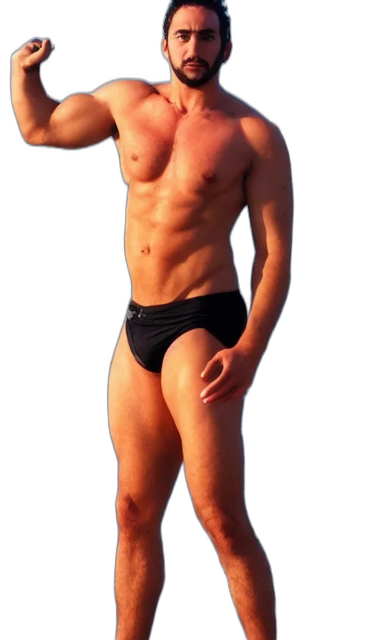 photorealistic, 3d render, bara, character, beach transparent PNG cut-out