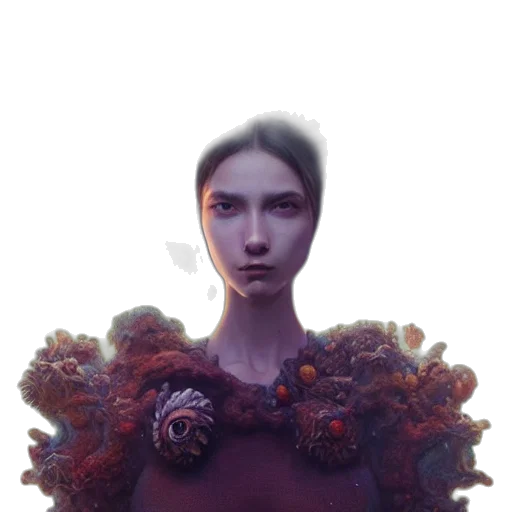 face, crown, mask, creature, concept art, fantasy art, photorealistic, 3d render transparent PNG cut-out