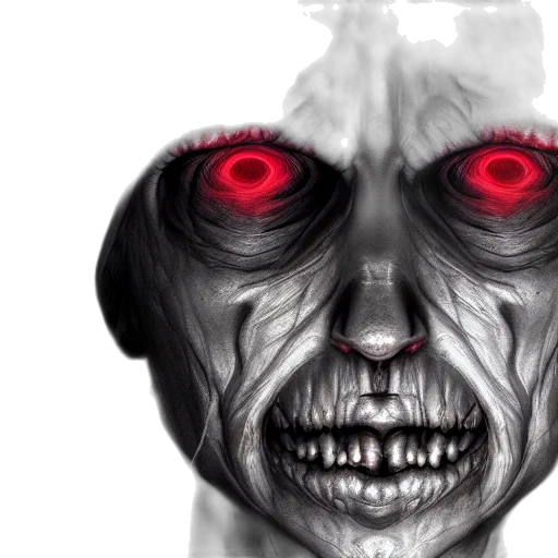face, mask, creature, concept art transparent PNG cut-out
