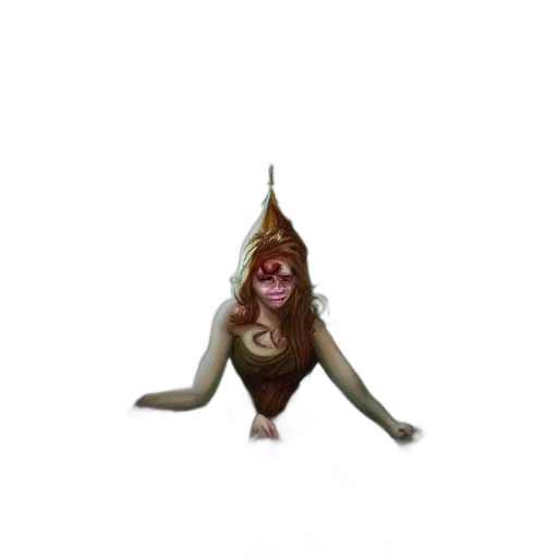 creature, staff, animal, mask, concept art, 3d render, fantasy art, photorealistic transparent PNG cut-out