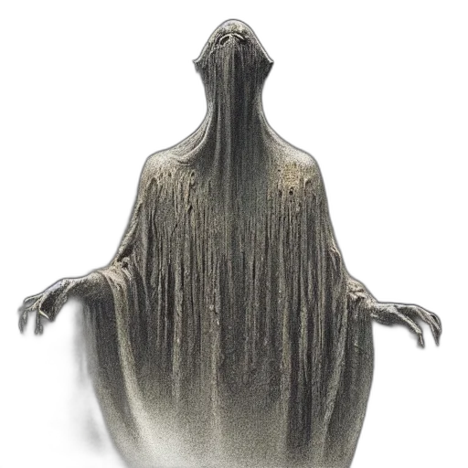 creature, dress, mask, hair transparent PNG cut-out