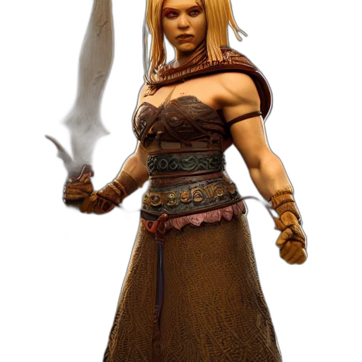 staff, sword, weapon, fantasy art, concept art, 3d render, pixel art, earth tones transparent PNG cut-out