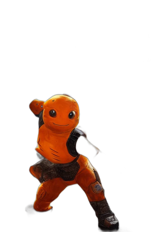 creature, staff, animal, robot, 3d render, concept art, outer space, fire transparent PNG cut-out