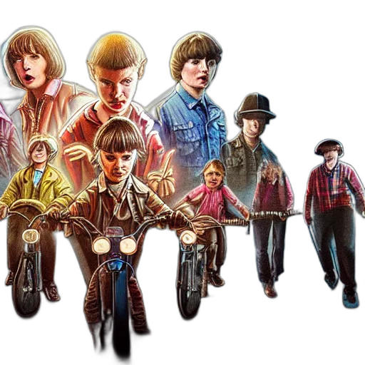 concept art, comic book art, photorealistic, fantasy art, stranger, things, photo, eddie transparent PNG cut-out