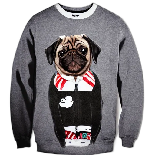 pug, wearing, rapper, clothes transparent PNG cut-out