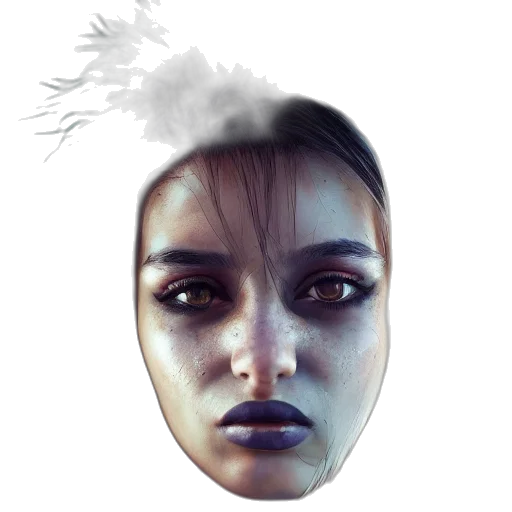 face, mask, crown, creature transparent PNG cut-out