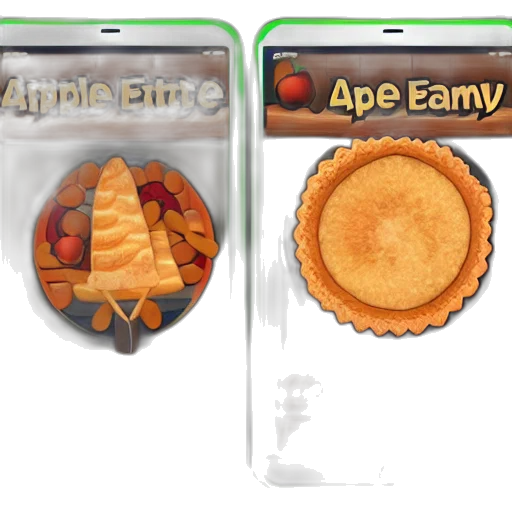 concept art, 3d render, apple, pie transparent PNG cut-out