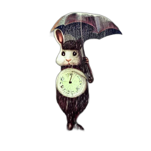 umbrella, concept art, 3d render, photorealistic, fantasy art, rain, portrait, time transparent PNG cut-out