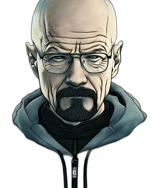 jacket, face, staff, comic book art transparent PNG cut-out