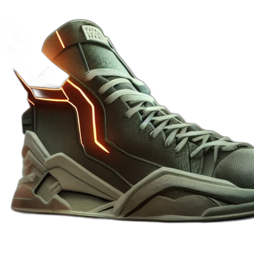 shoes, 3d render, sneakers, style, artstation, greg, rutkowsk, octane transparent PNG cut-out