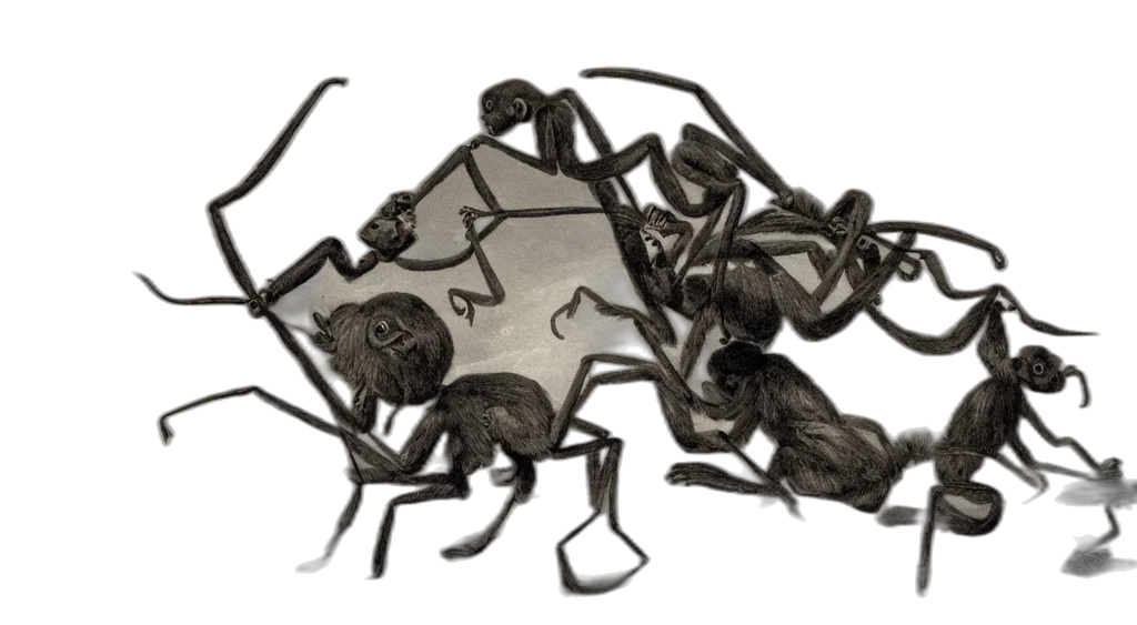 animal, creature, staff, umbrella transparent PNG cut-out