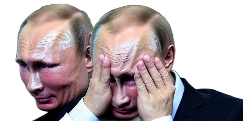 mask, face, putin, crying transparent PNG cut-out