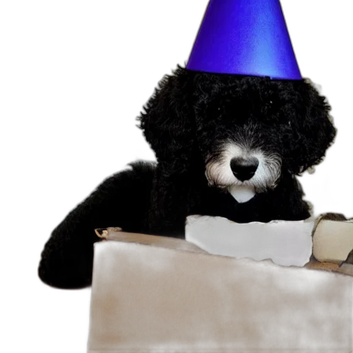 hat, staff, black, bernadoodle transparent PNG cut-out