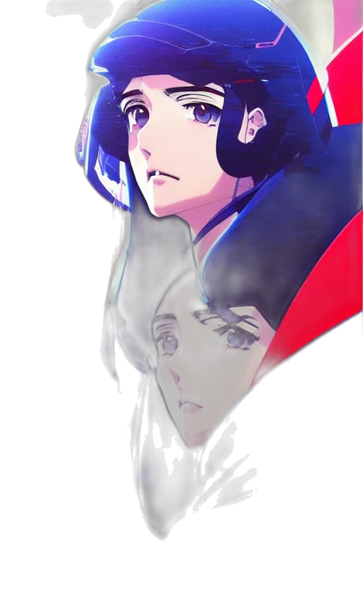 face, mask, robot, staff, anime, concept art, photorealistic, cartoon transparent PNG cut-out