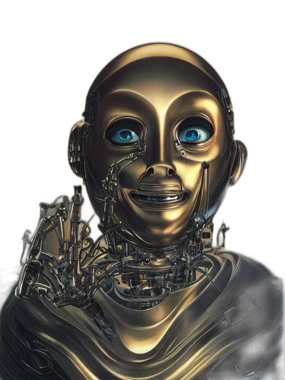 robot, face, mask, creature transparent PNG cut-out