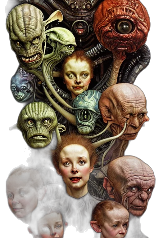 mask, creature, face, concept art transparent PNG cut-out