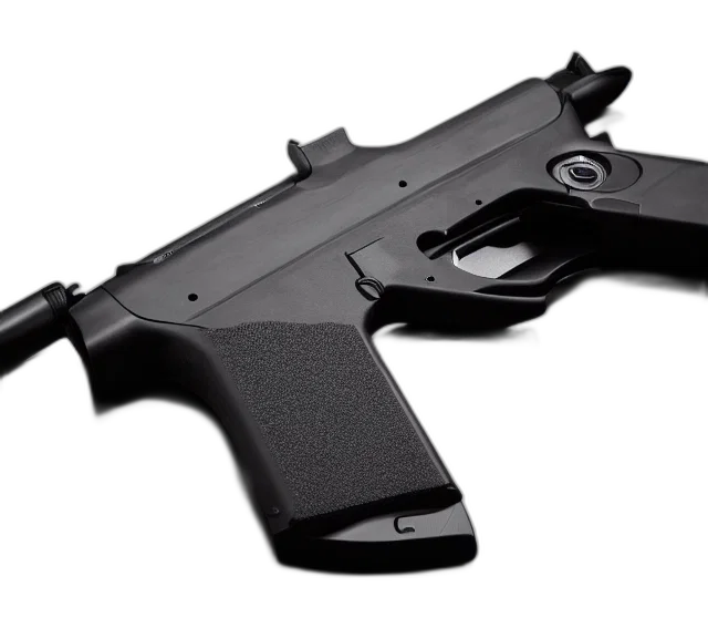 weapon, 3d render, photorealistic, photo, product, gun, designed, apple transparent PNG cut-out