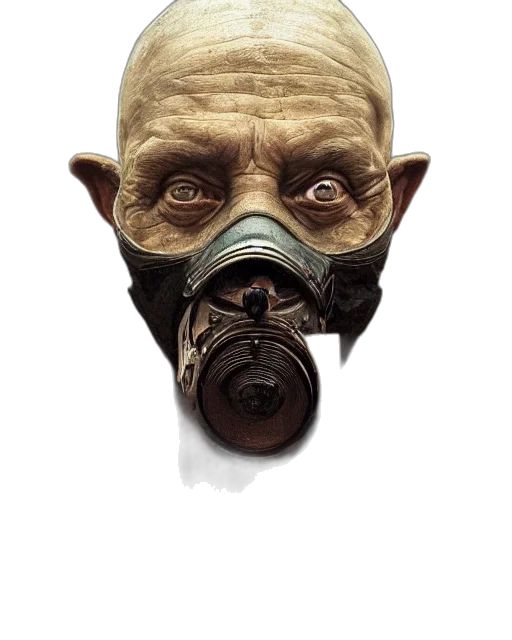 mask, face, creature, staff transparent PNG cut-out