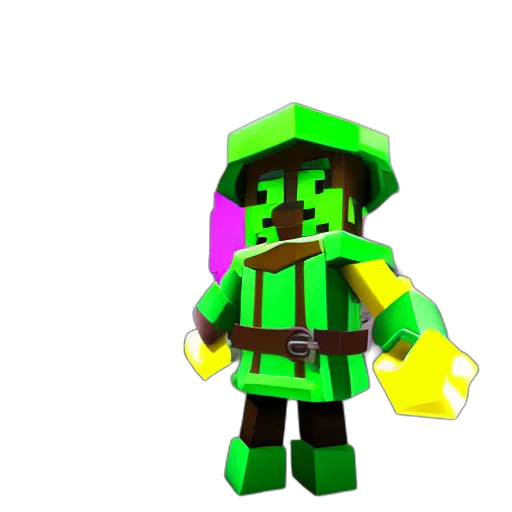 staff, weapon, hat, 3d render transparent PNG cut-out