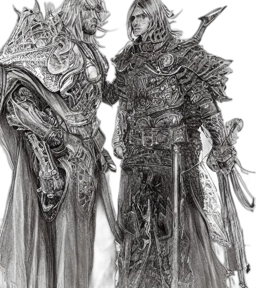 sword, crown, staff, fantasy art transparent PNG cut-out