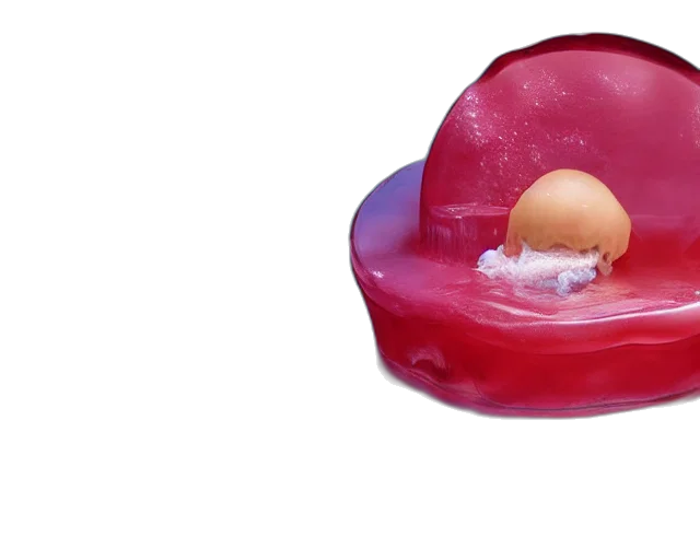 hat, crown, food, jewelry, 3d render, vaporwave, outer space, massive transparent PNG cut-out