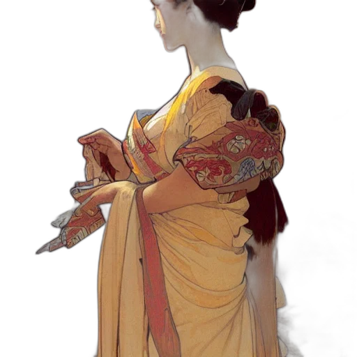 dress, staff, jewelry, crown, concept art, fantasy art, photorealistic, oil painting transparent PNG cut-out
