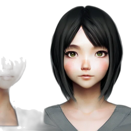 mask, face, 3d render, concept art transparent PNG cut-out
